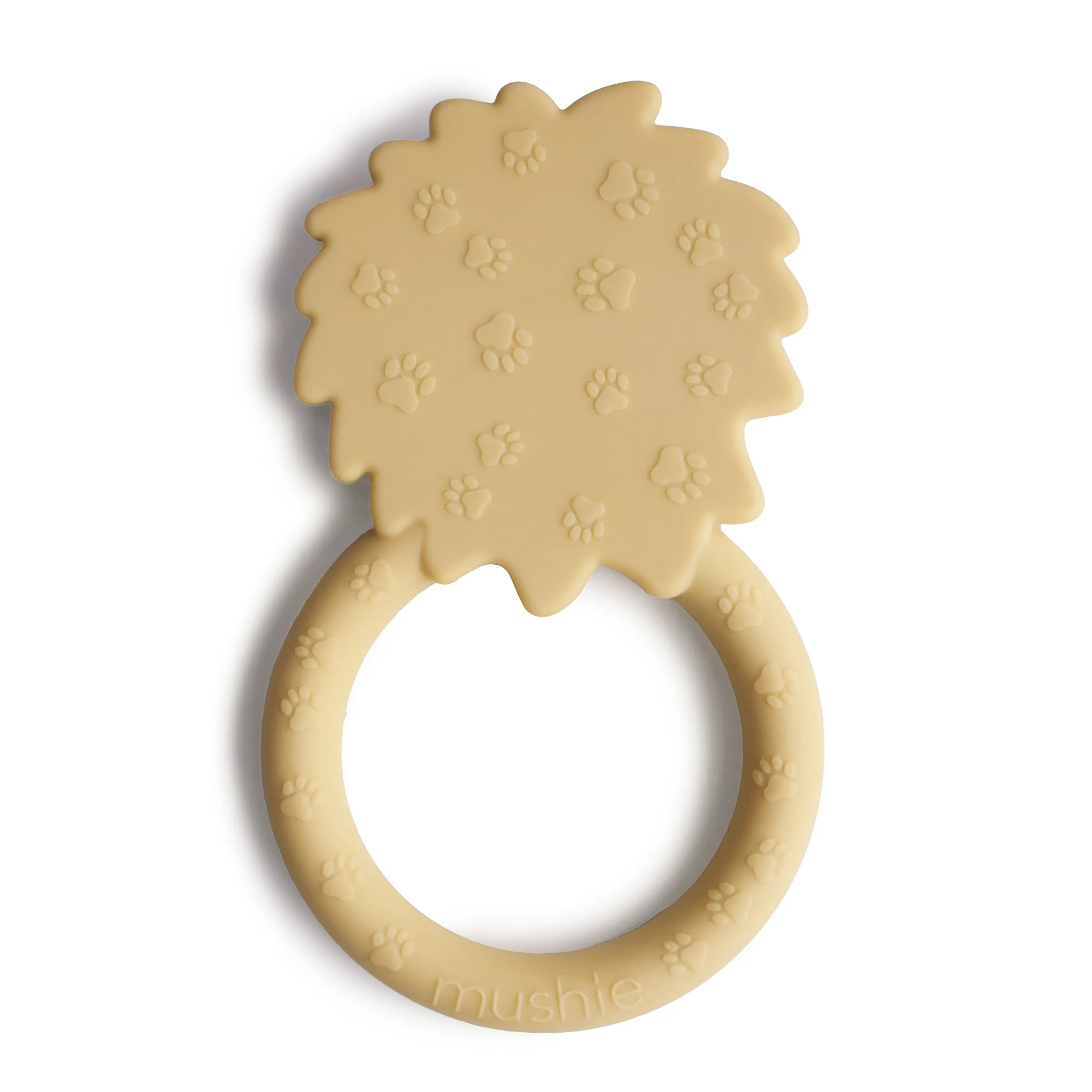 Mushie Silicone Teether - Lion - Soft Yellow