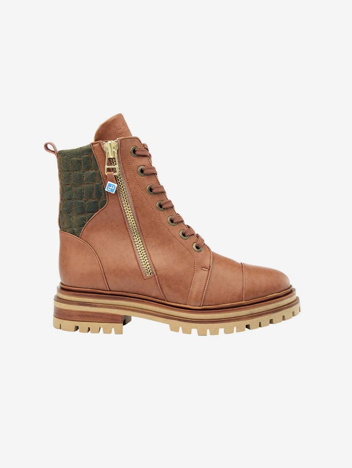 My Combat Recycled Vegan Leather Boots | Brown