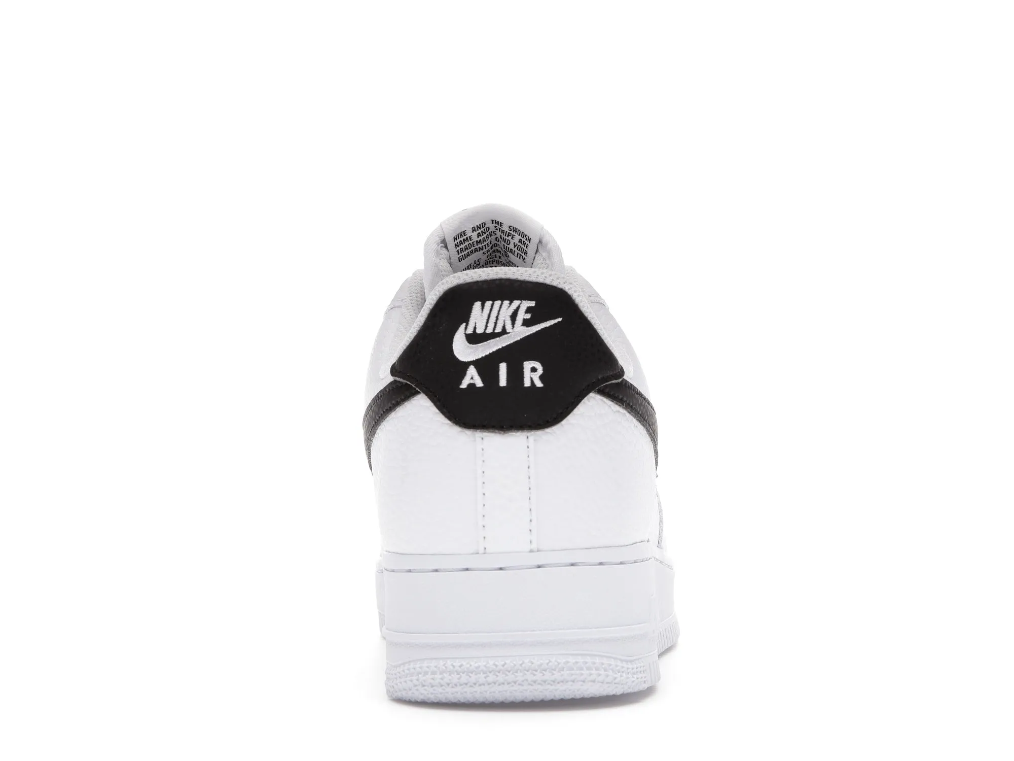 Nike Air Force 1 Low '07 White Black Pebbled Leather