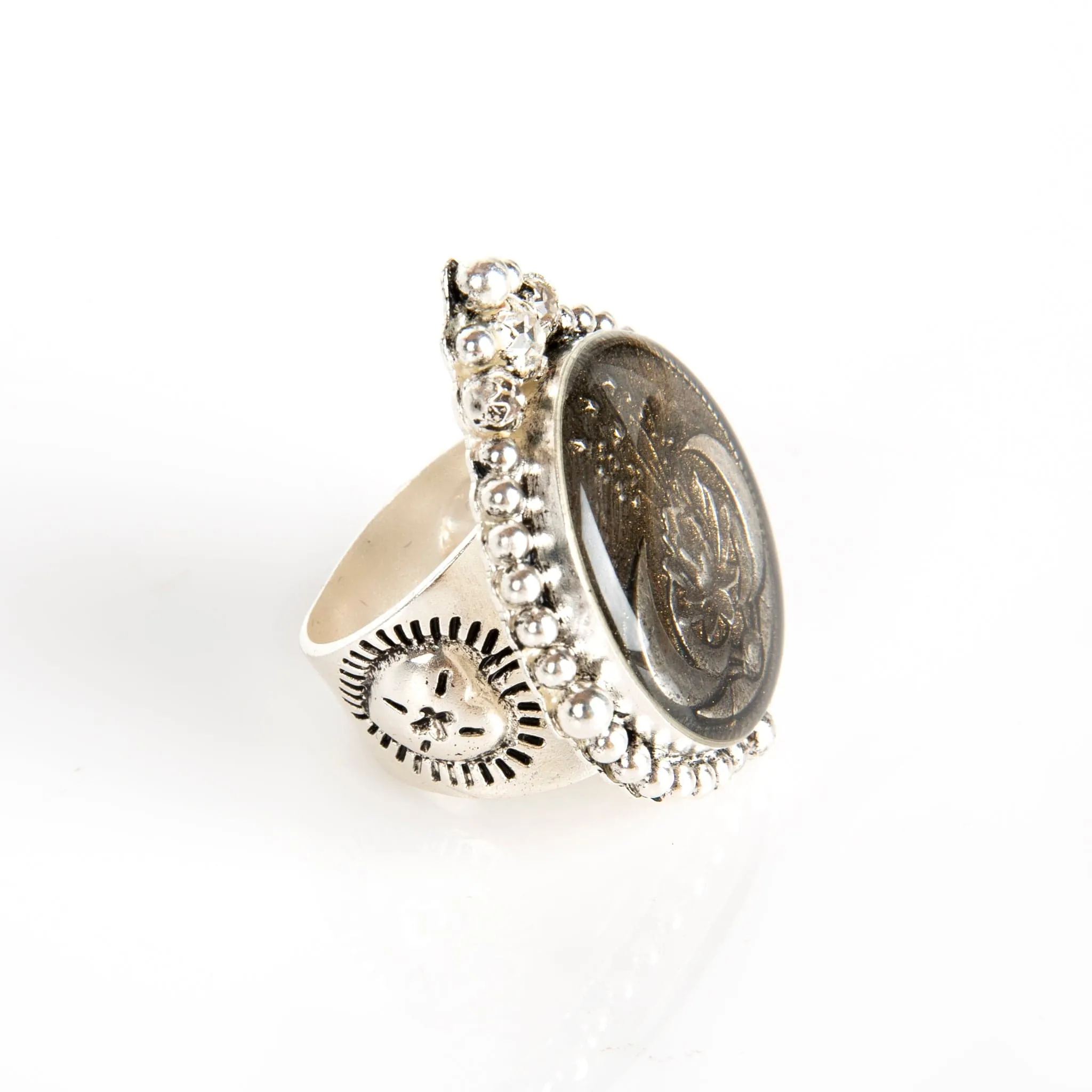 Noble Lotus Moon Ring