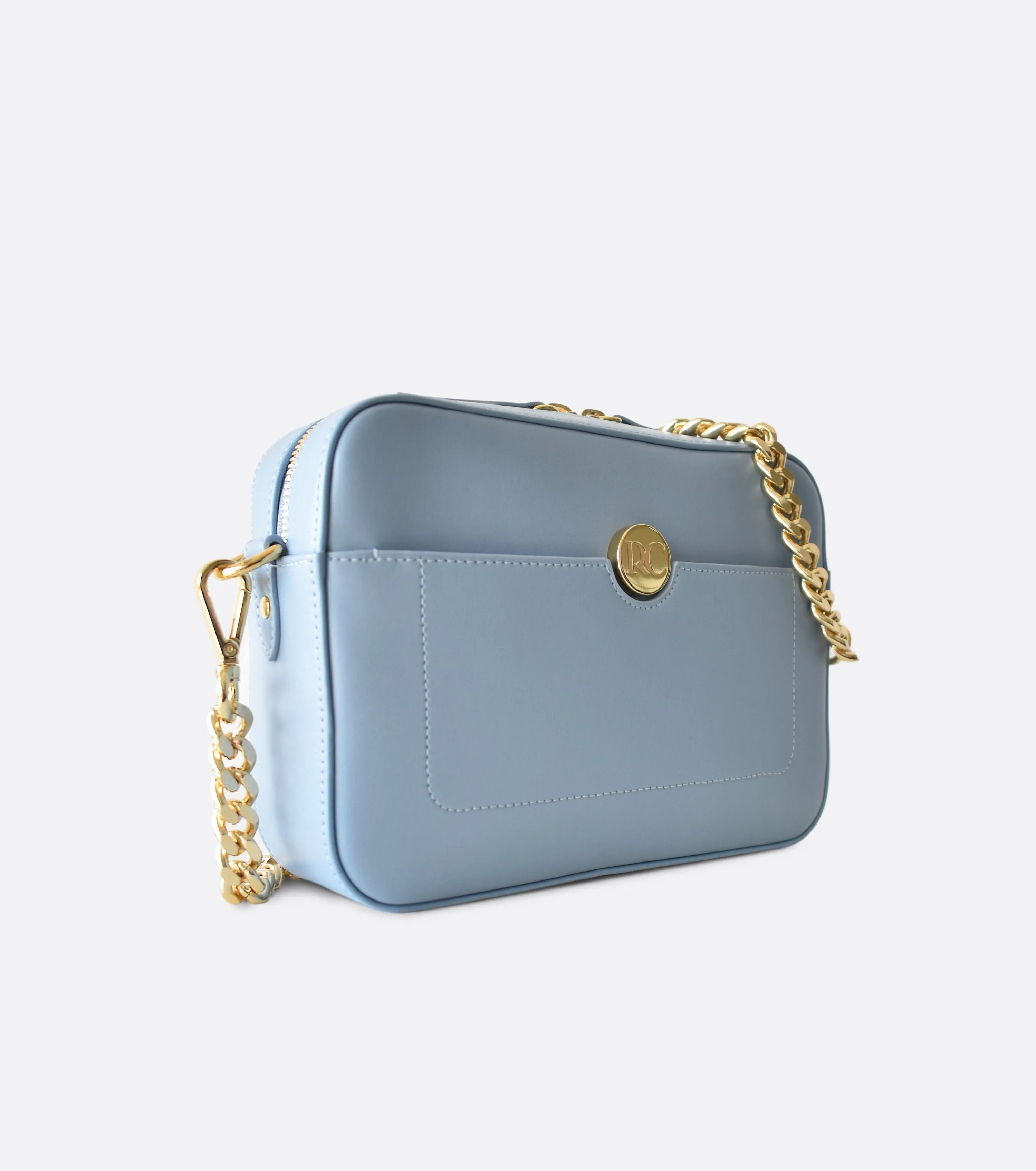 Nomad Apple Leather Vegan Crossbody Bag | Light Blue