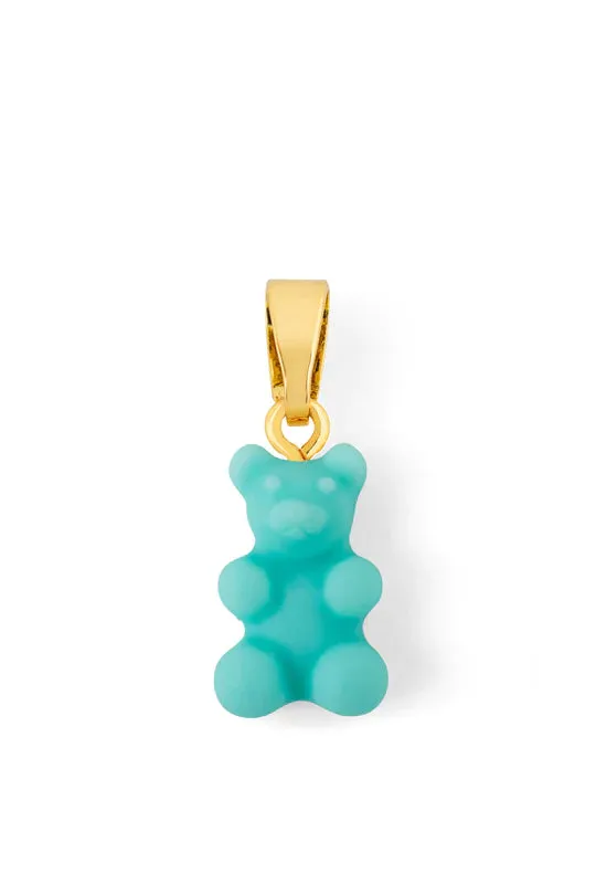 Nostalgia Bear Matte Pendant, Gold Connector