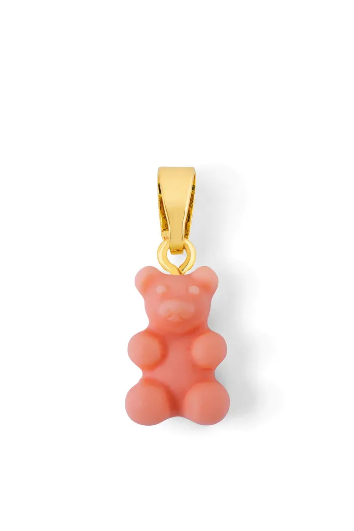 Nostalgia Bear Matte Pendant, Gold Connector