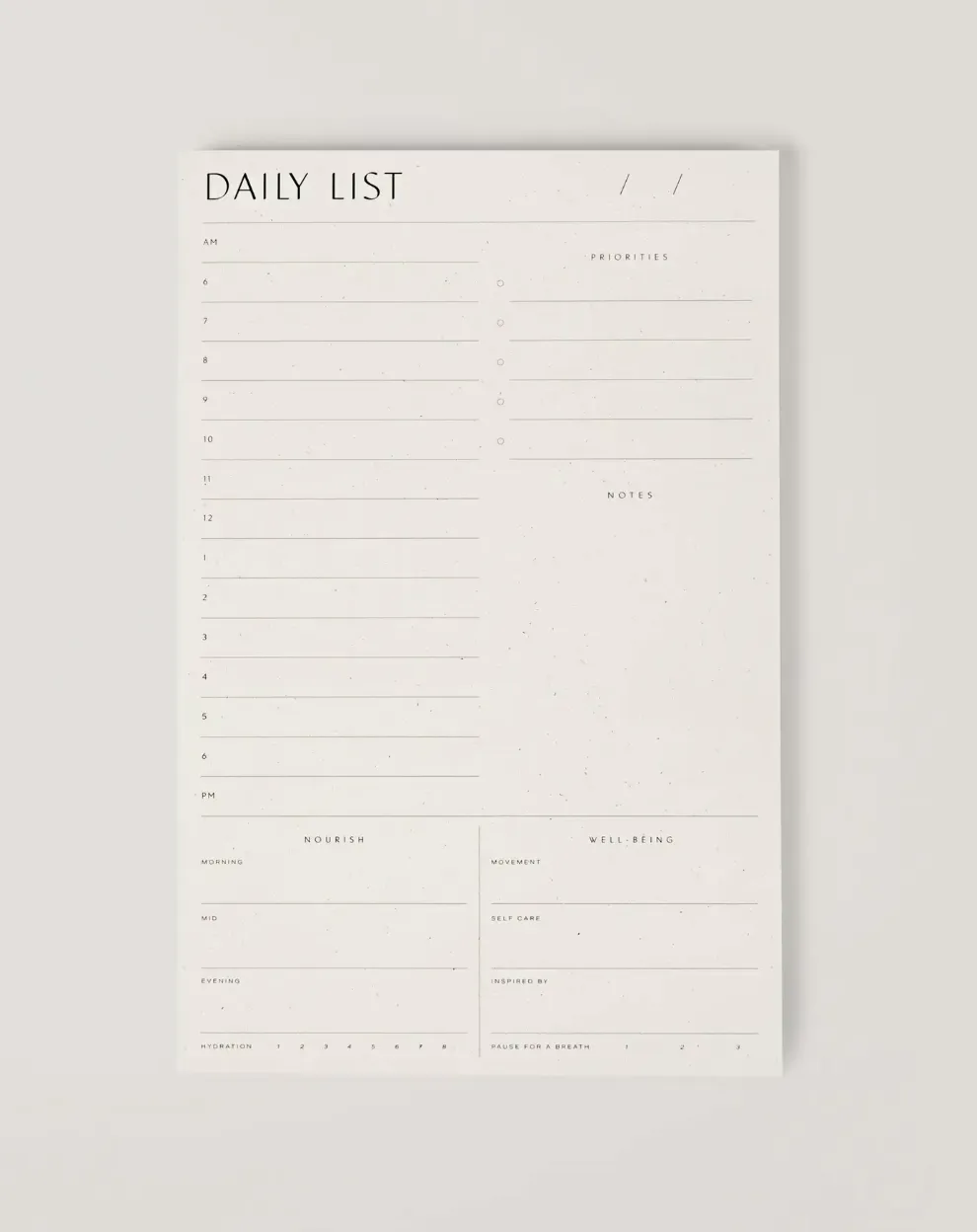 Notepad: Daily List