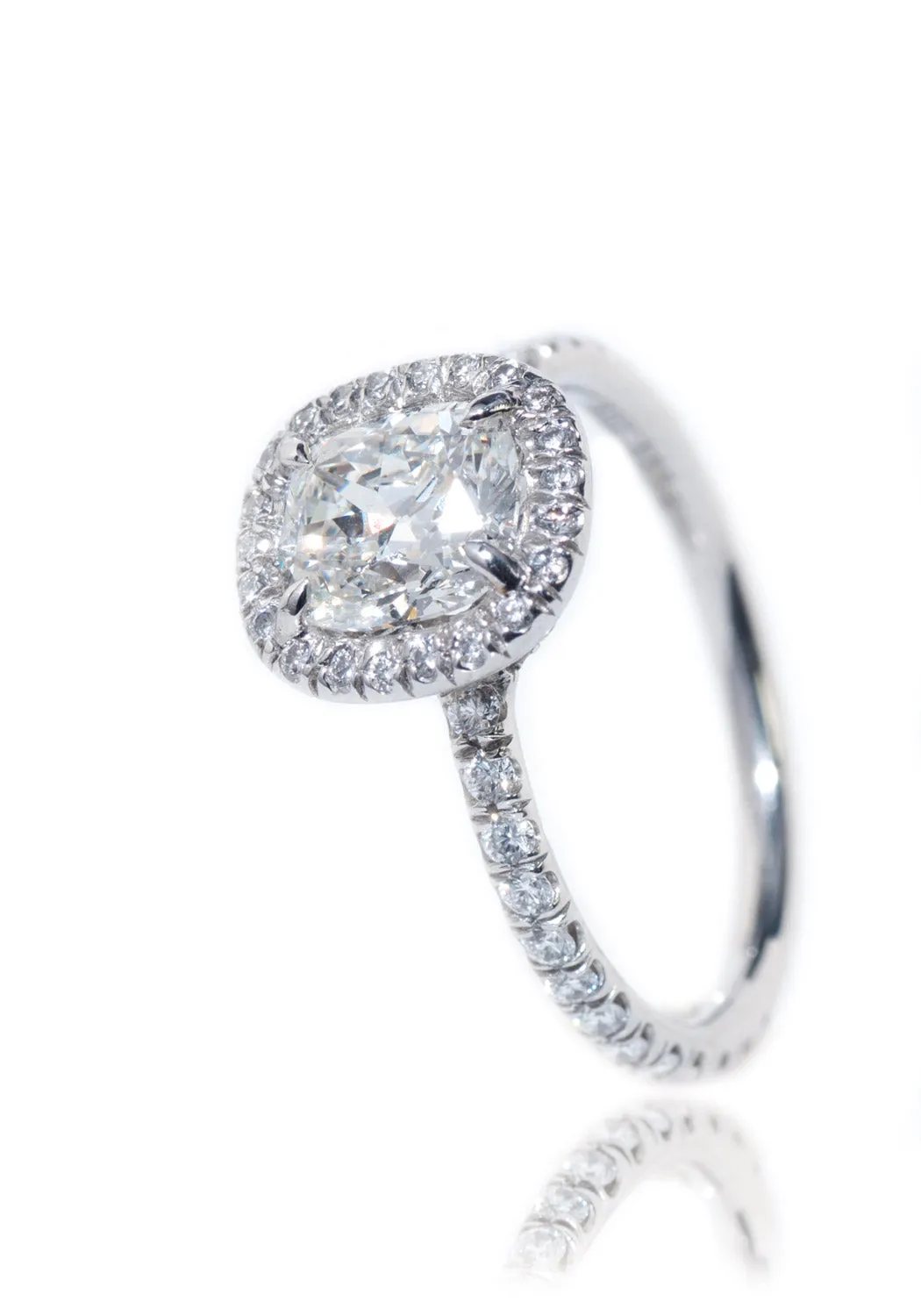 Oster Collection Cushion Cut Halo Diamond Ring