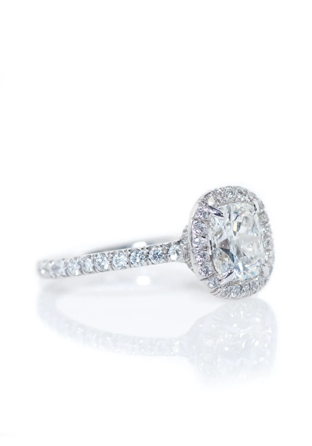 Oster Collection Cushion Cut Halo Diamond Ring