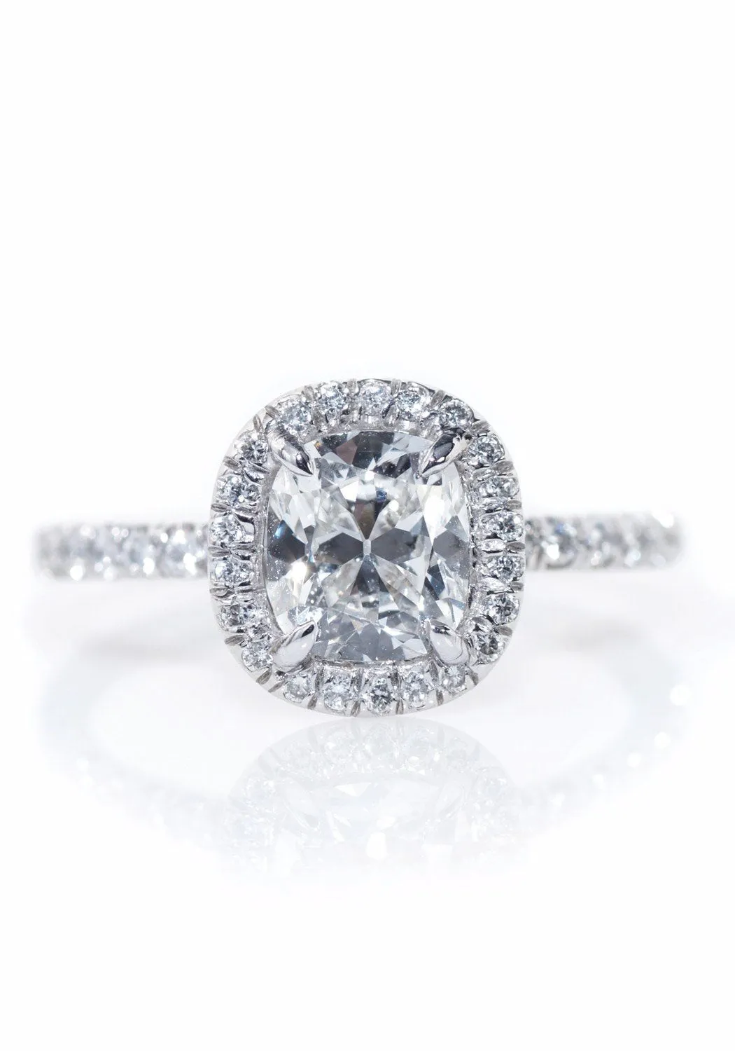 Oster Collection Cushion Cut Halo Diamond Ring