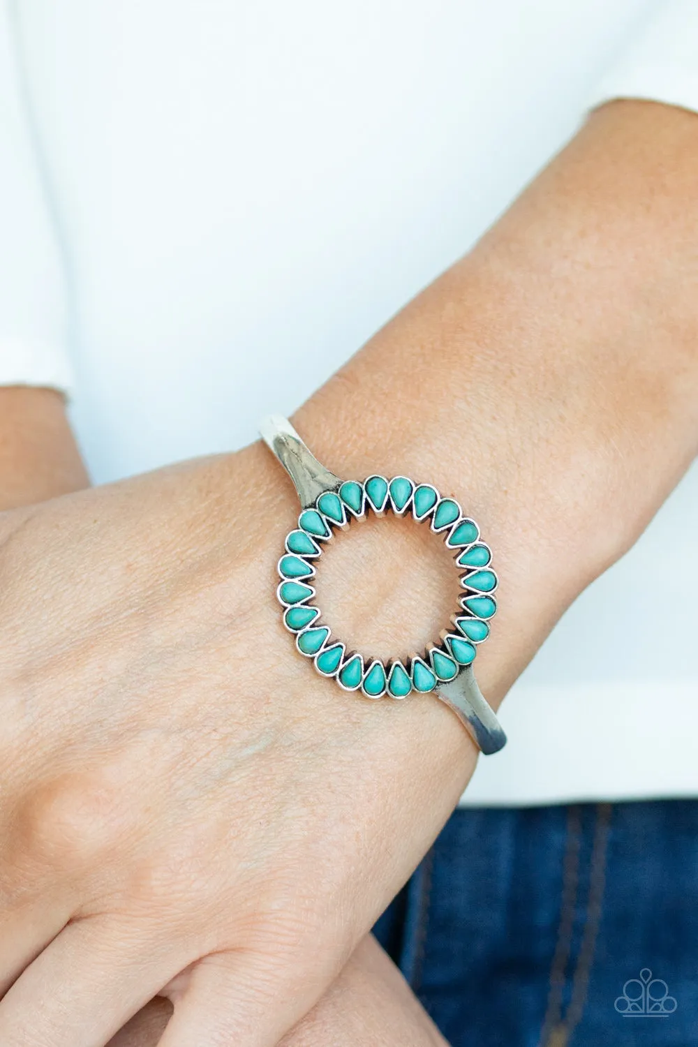 Paparazzi Divinely Desert Blue Cuff Bracelet