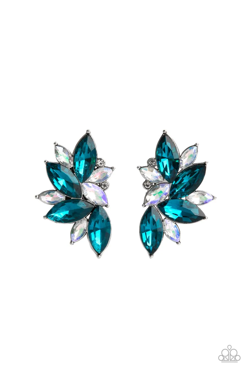 Paparazzi Instant Iridescence - Blue Iridescent Post Earrings