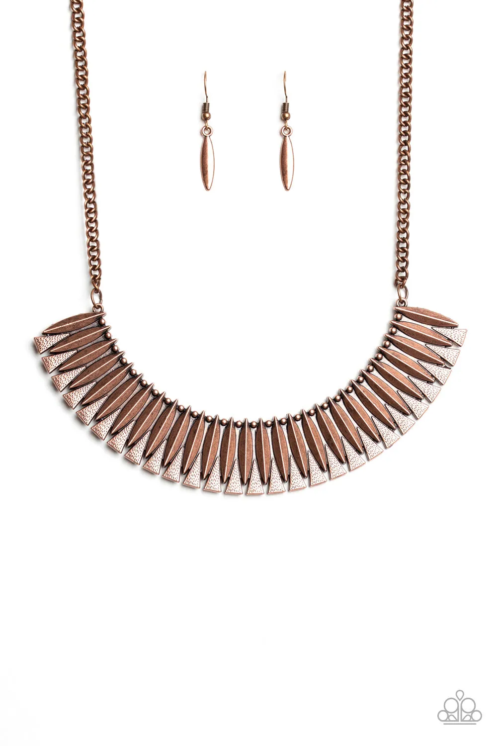 Paparazzi My Main MANE Copper Necklace Set