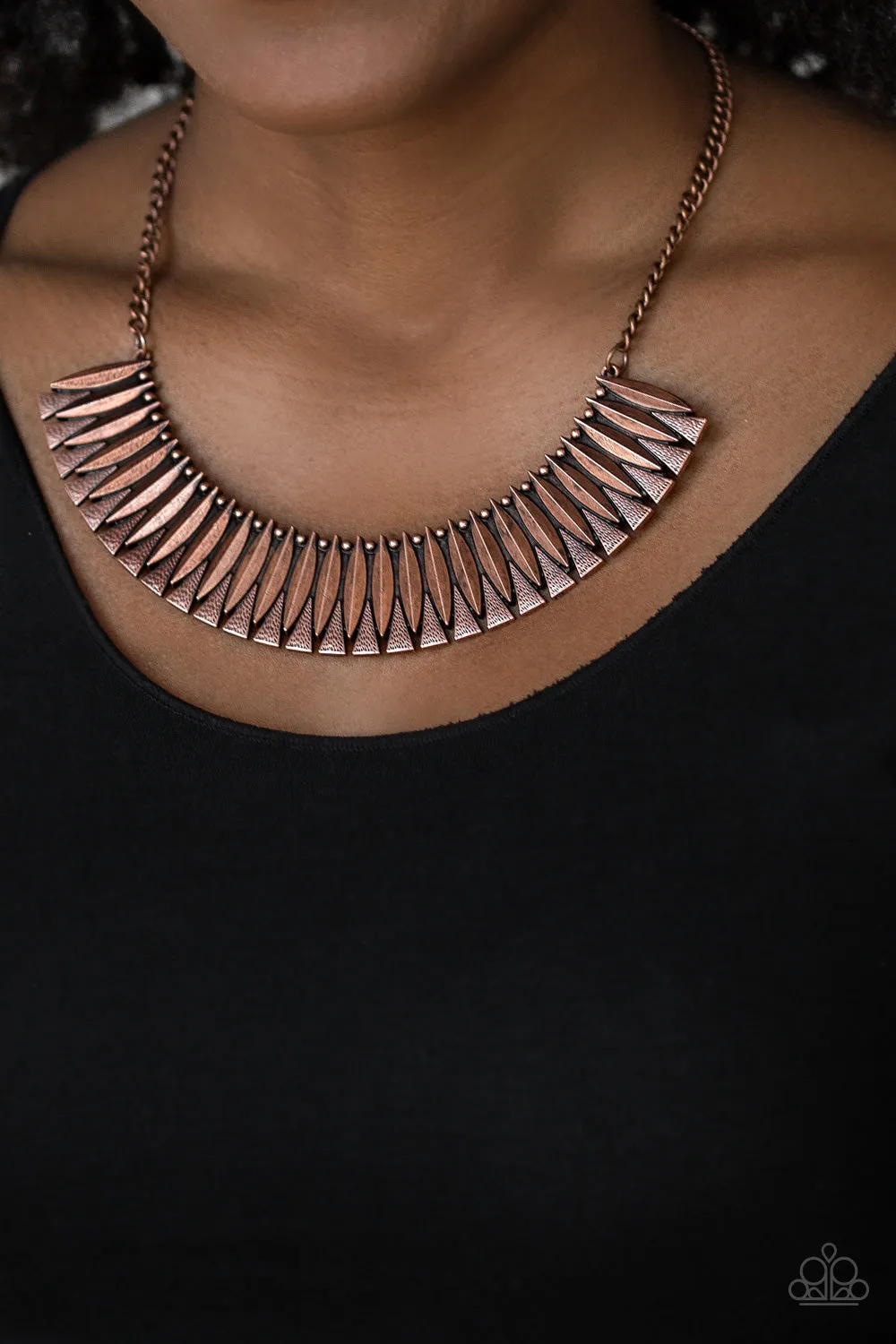 Paparazzi My Main MANE Copper Necklace Set