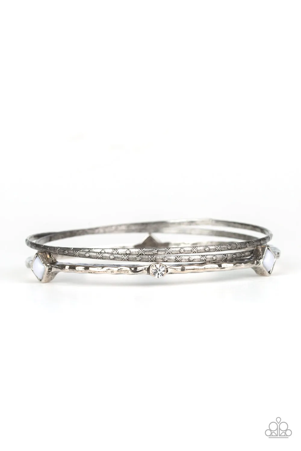 Paparazzi Sunset Fusion Silver Bangle Bracelets