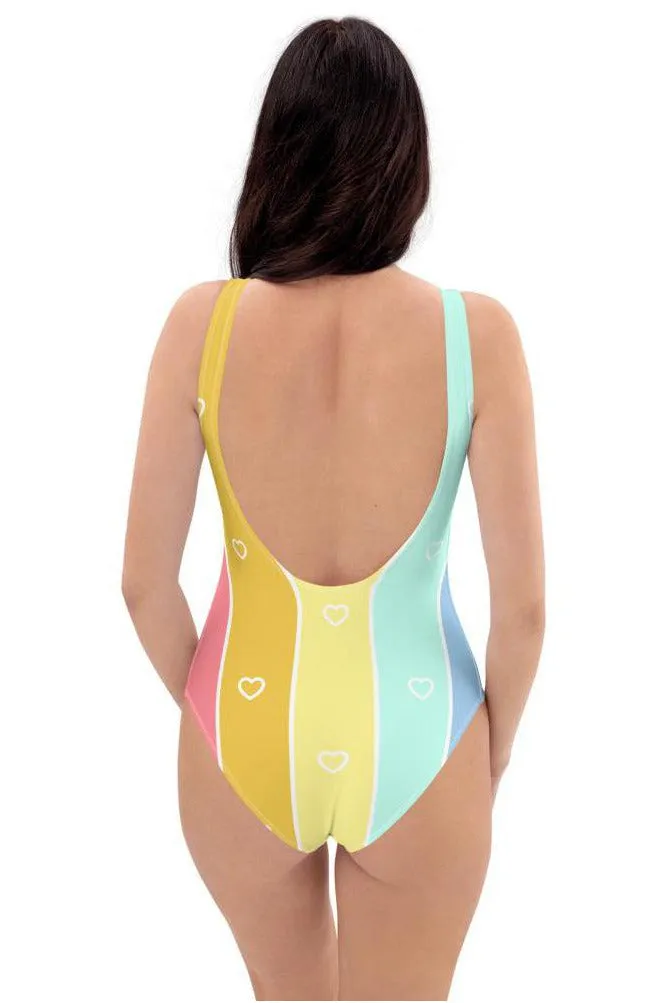 Pastel Love One-Piece Swimsuit