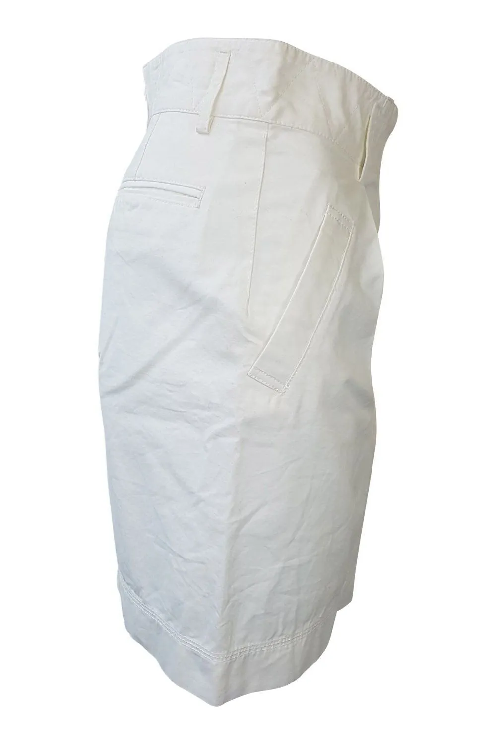 PAUL & JOE Sister White Cotton Mini Pencil Skirt (UK 4)