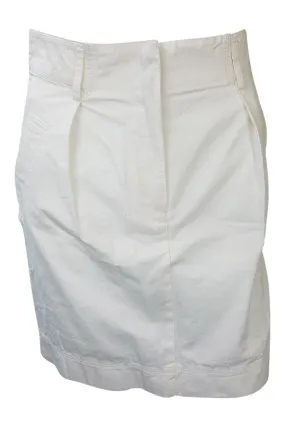 PAUL & JOE Sister White Cotton Mini Pencil Skirt (UK 4)