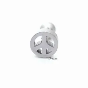 Peace Sign Screw Back Tragus Cartilage Earring Stud