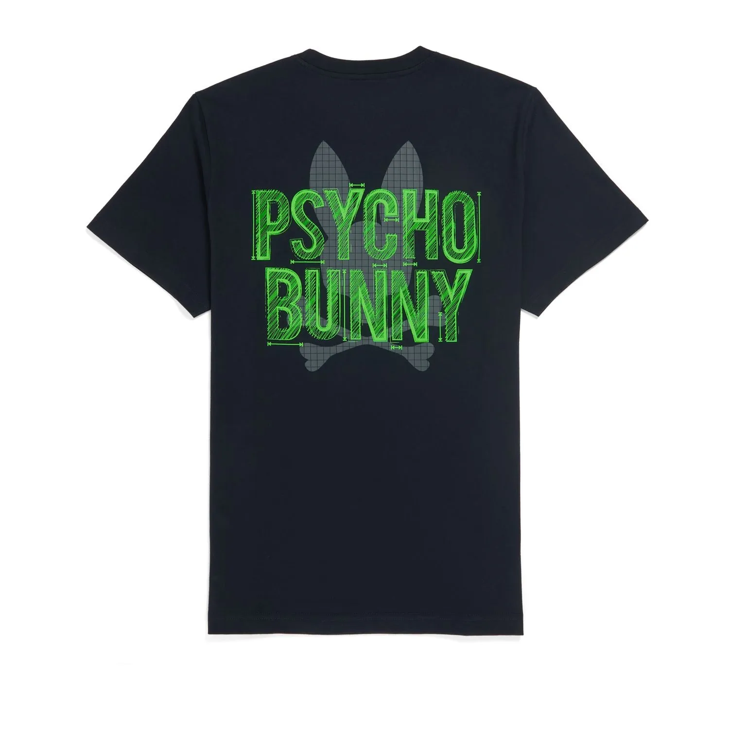 Psycho Bunny Mens Depoe Back Graphic Tee - Navy