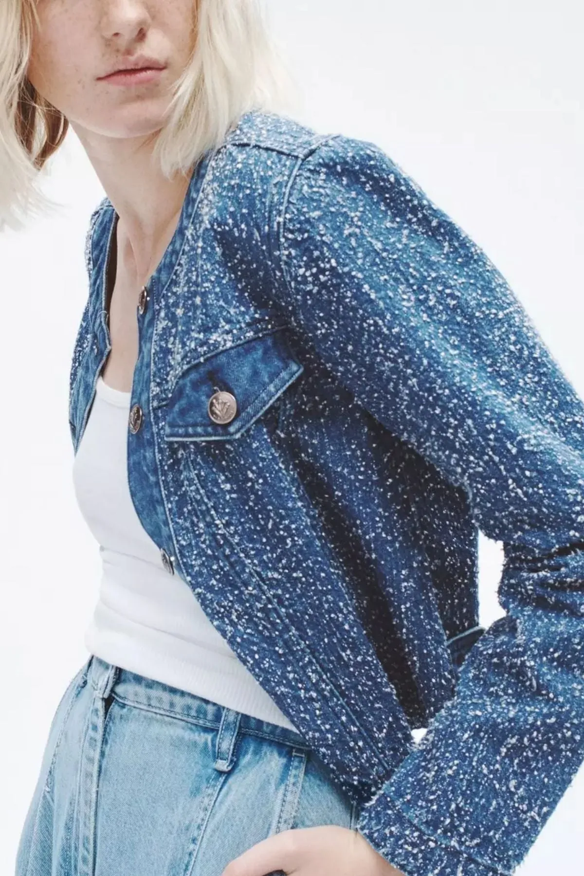 Rag & Bone Cora Denim Jacket - Midtweed