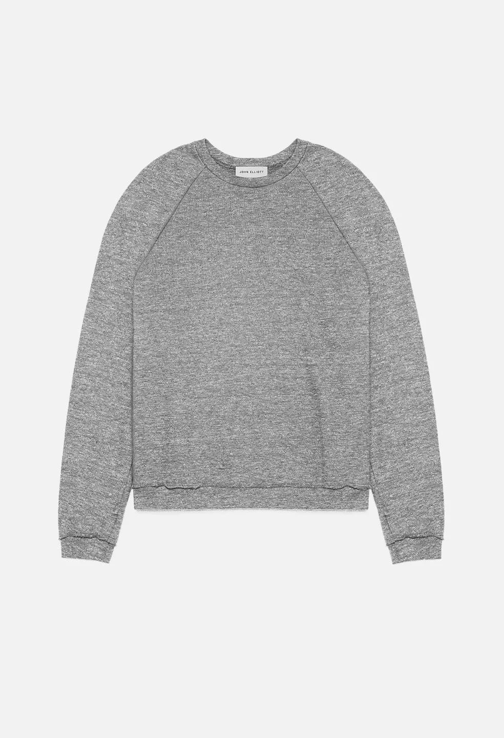 Raw Edge Raglan Crew / Dark Grey