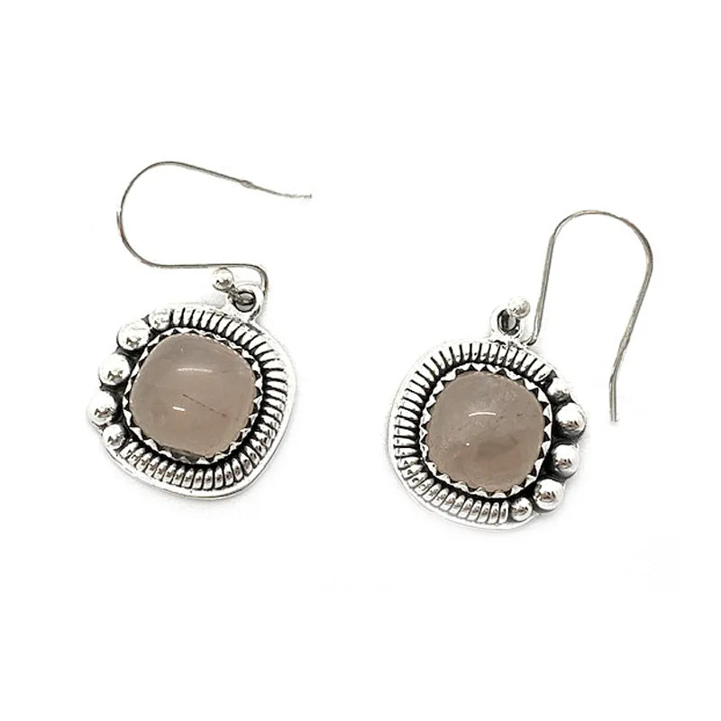 Rhoda Rose Quartz Gypsy Earrings