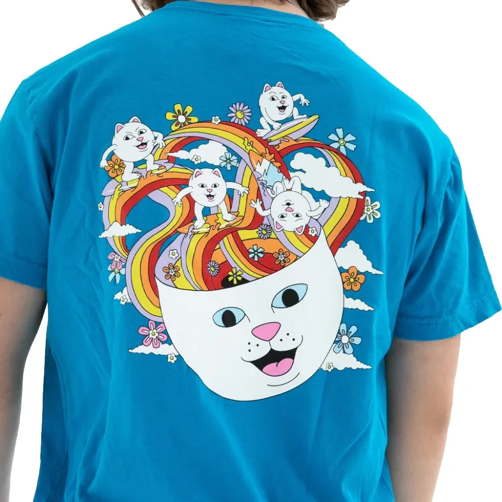 RIPNDIP SKATING RAINBOW TEE-BLUE