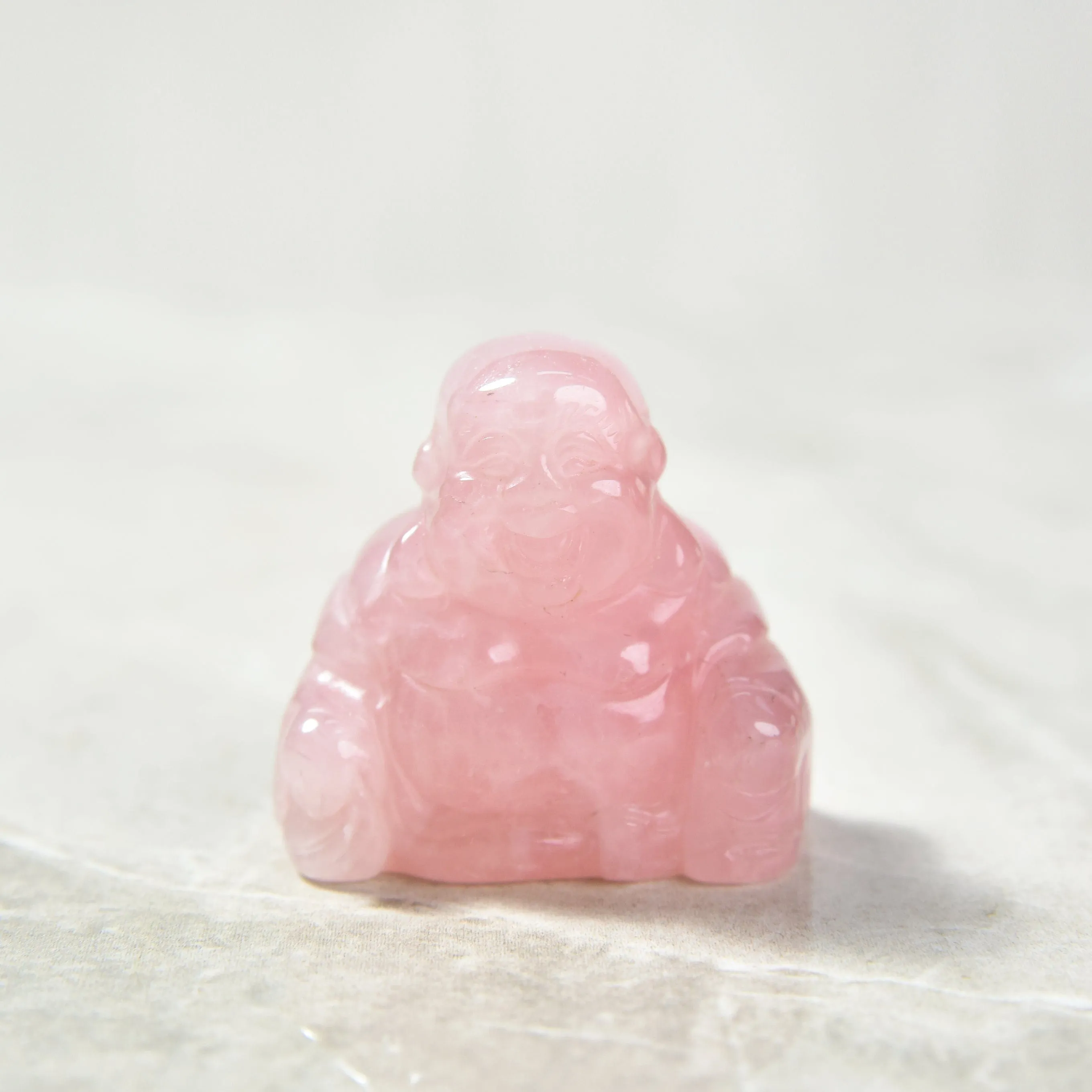 Rose Quartz Budha 1.5 Gemstone Carving