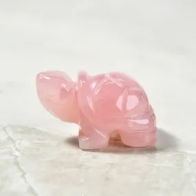 Rose Quartz Turtle 1.5 Gemstone Carving