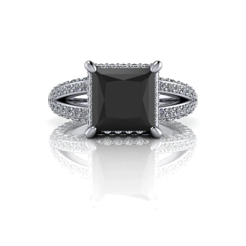 Selma No. 1 Black Diamond Engagement Ring