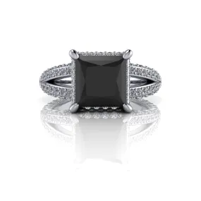 Selma No. 1 Black Diamond Engagement Ring