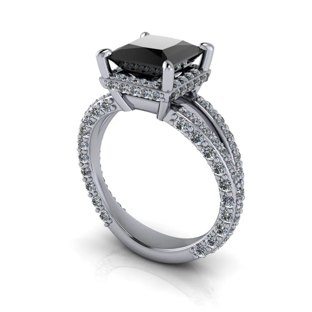 Selma No. 1 Black Diamond Engagement Ring