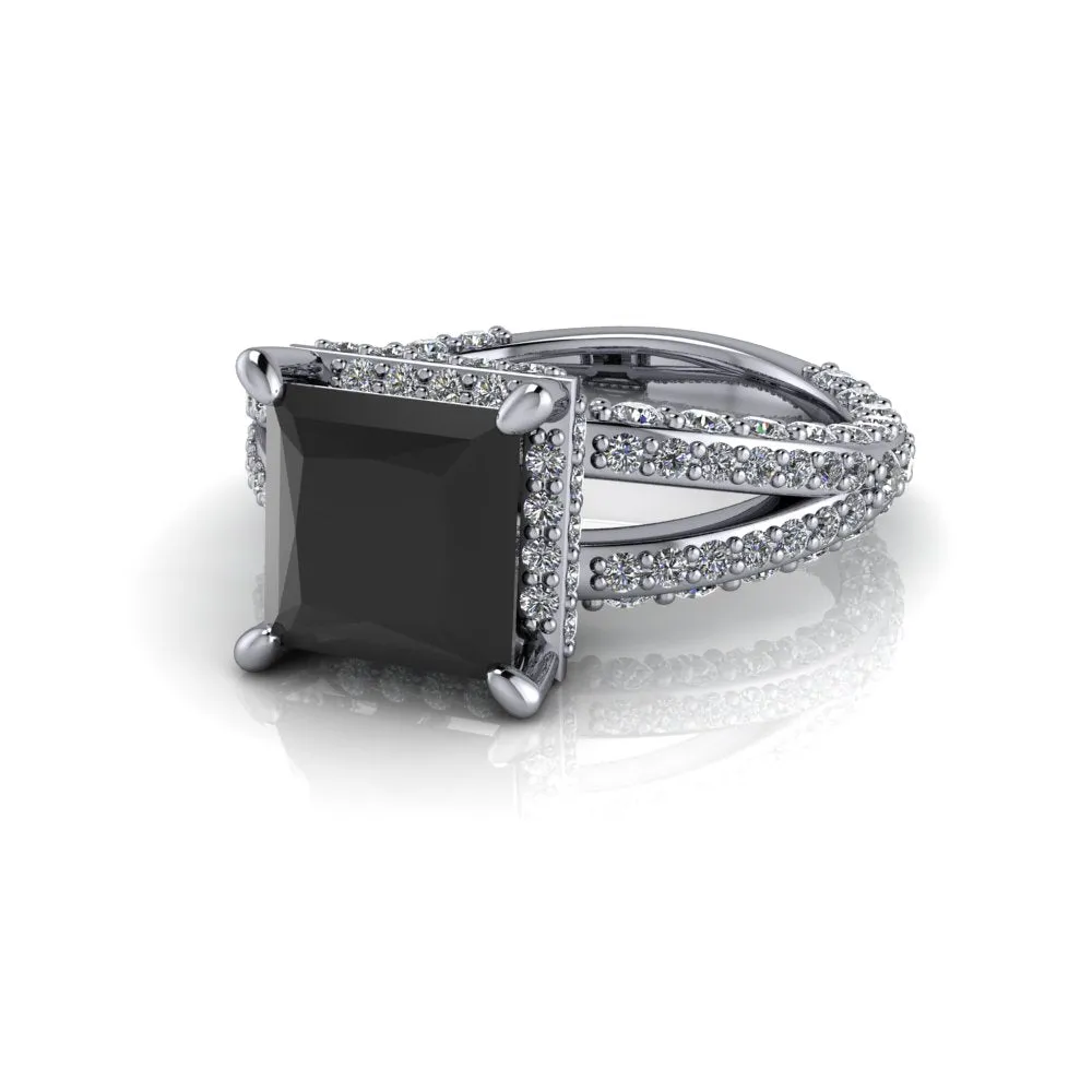 Selma No. 1 Black Diamond Engagement Ring