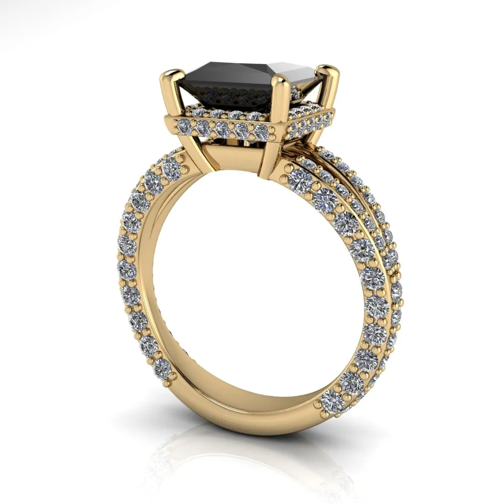 Selma No. 1 Black Diamond Engagement Ring