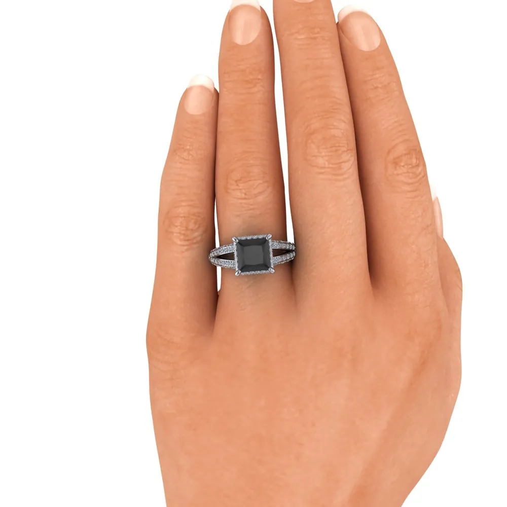 Selma No. 1 Black Diamond Engagement Ring