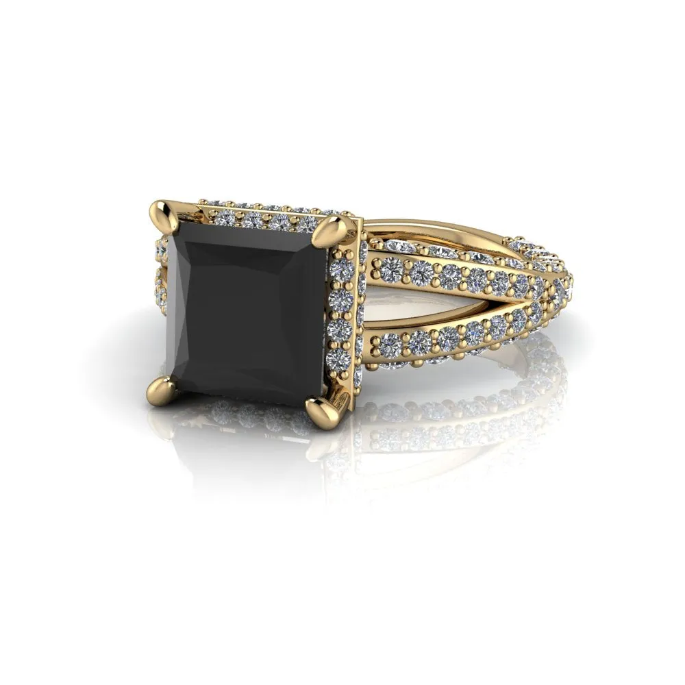 Selma No. 1 Black Diamond Engagement Ring