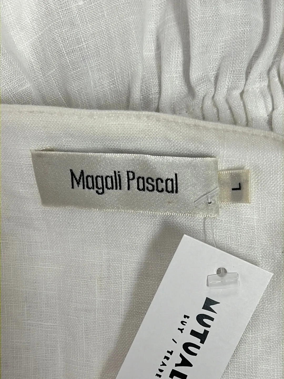 Size L - Magali Pascal White Linen Blouse