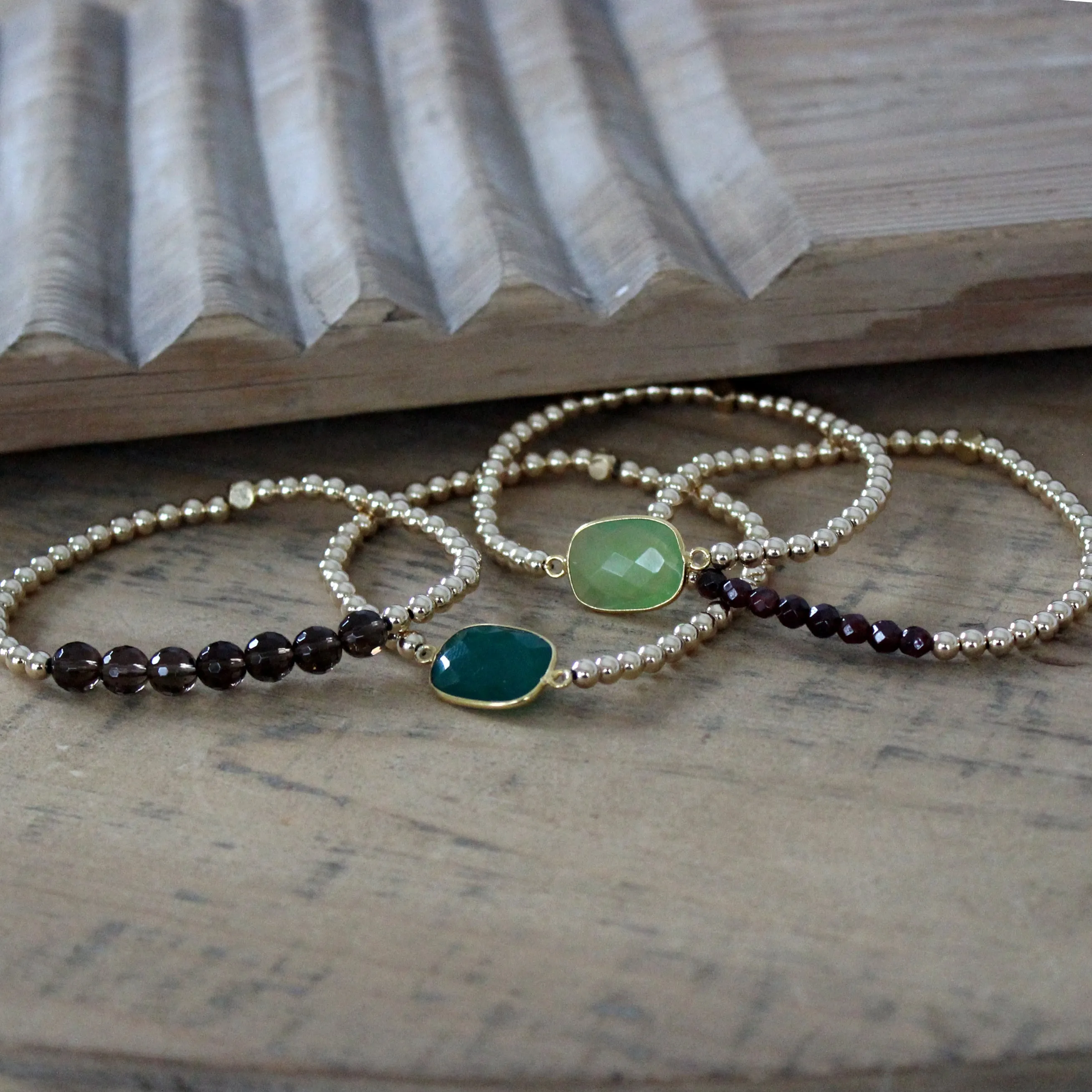 Smokey Quartz Beaded Bracelet