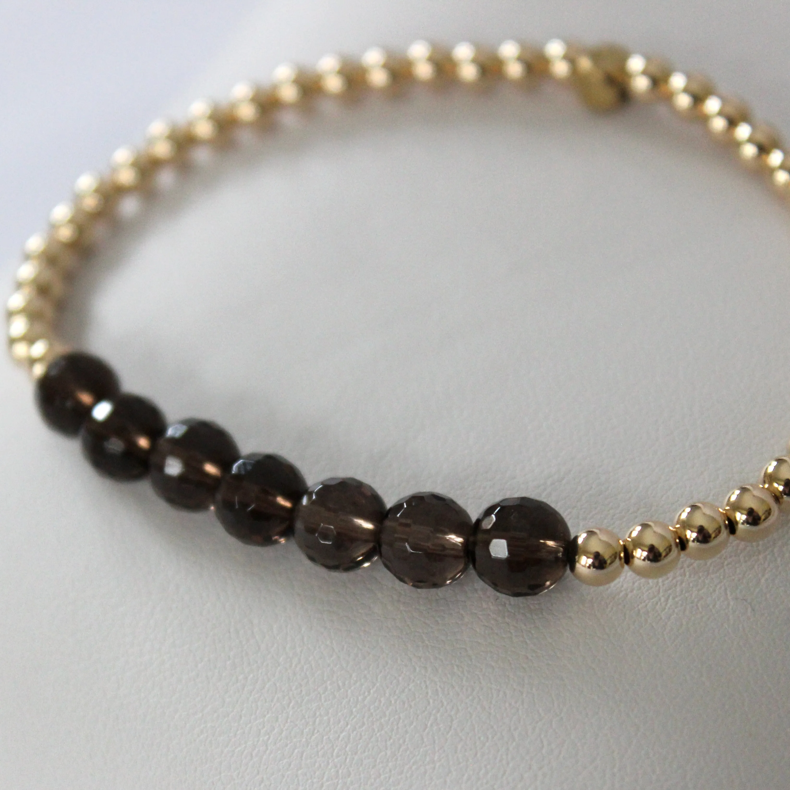 Smokey Quartz Beaded Bracelet