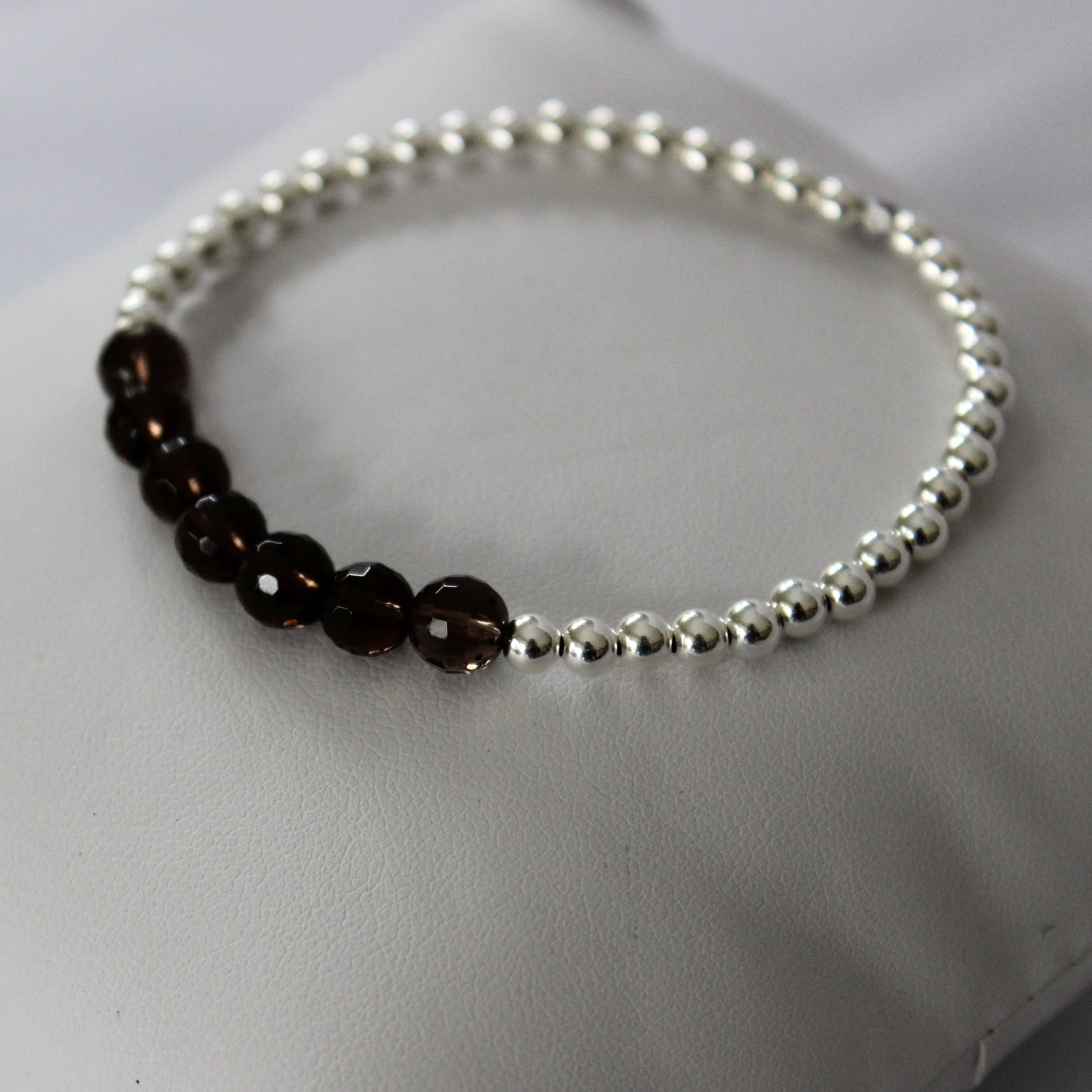 Smokey Quartz Beaded Bracelet