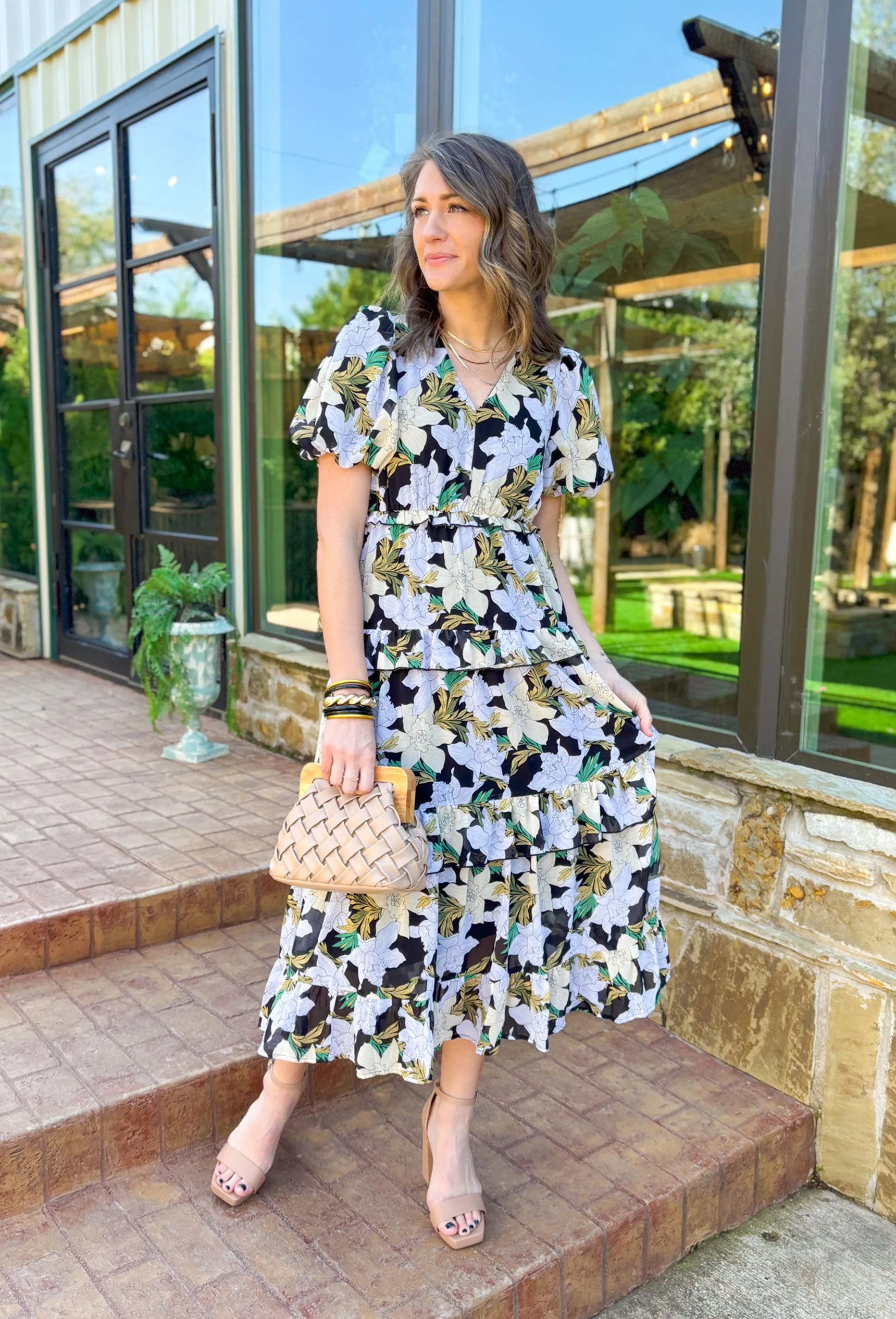 Spin Me Around Floral Midi Dress