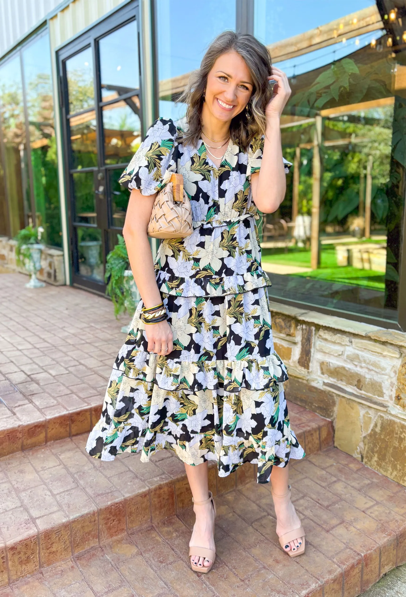 Spin Me Around Floral Midi Dress