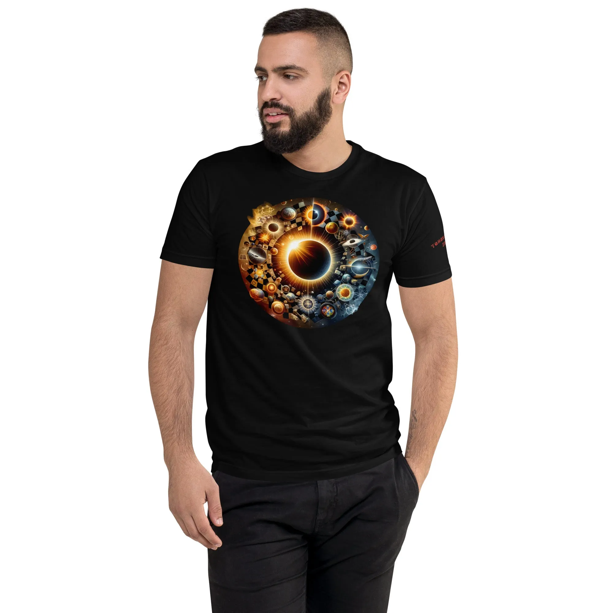 Texas Eclipse 2024 - Short Sleeve Men's Fitted T-shirt Festival