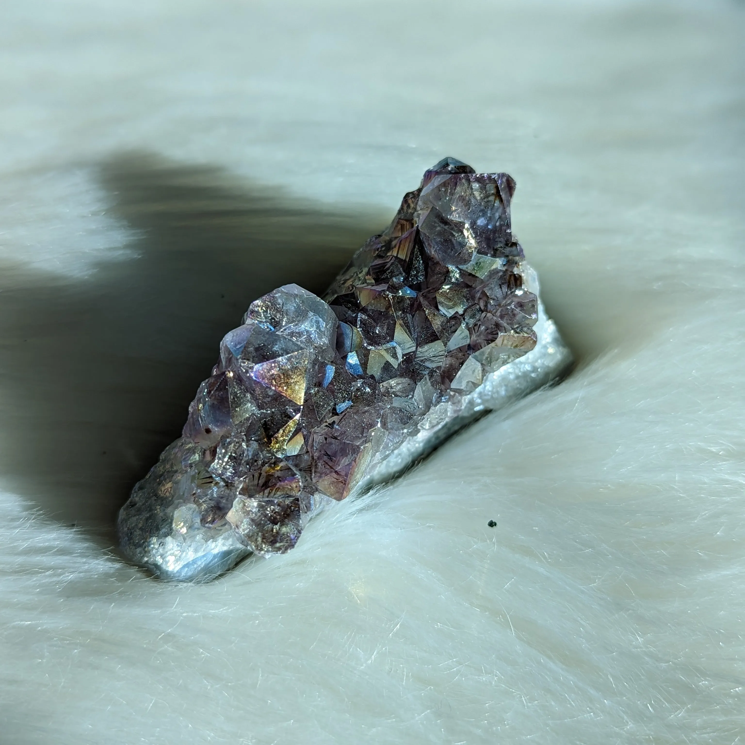 Titanium Rainbow Aura Amethyst Cluster #13~ Vibrant and Energetic