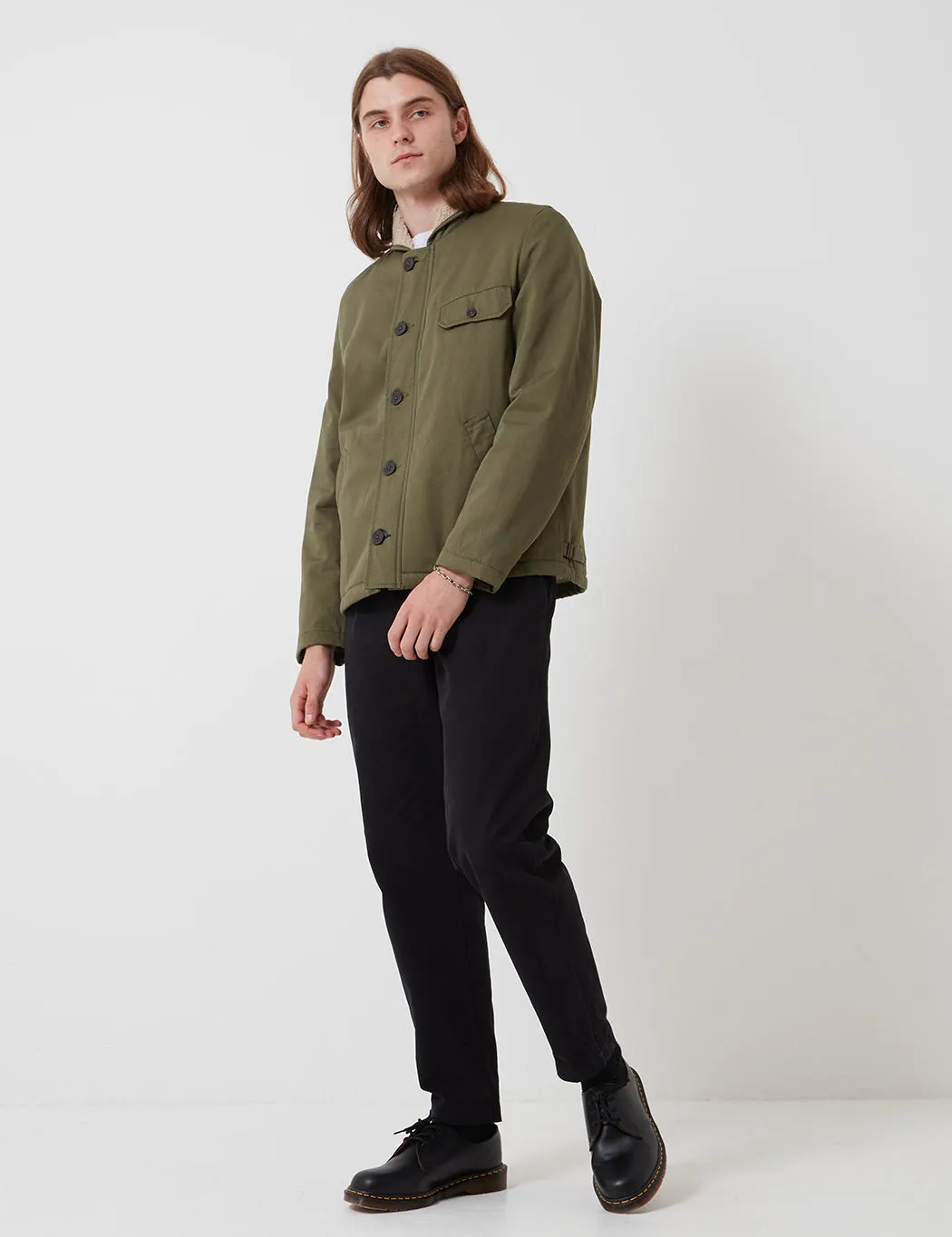 Universal Works N1 Jacket (Shearling) - Light Olive