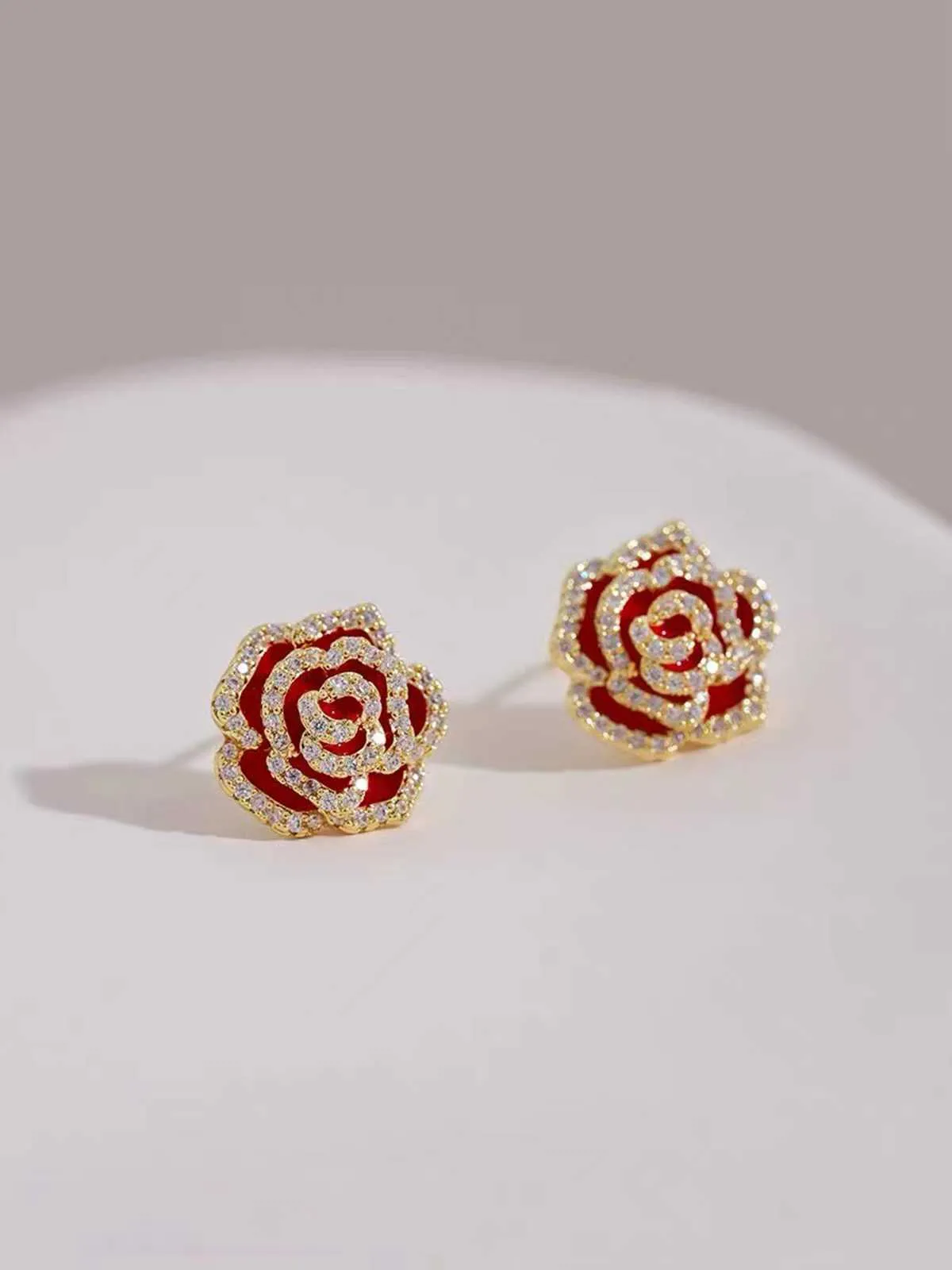 Vintage Diamond Floral Earring