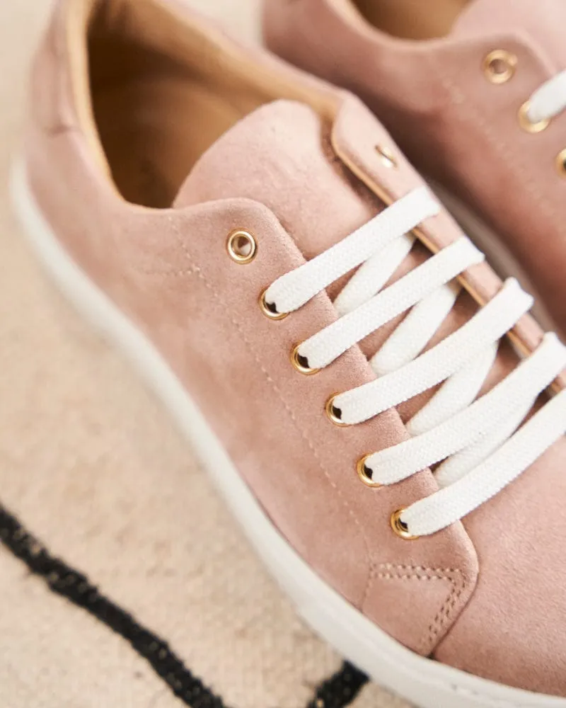 Virevolte Recycled Grain Vegan Suede Sneakers | Old Rose