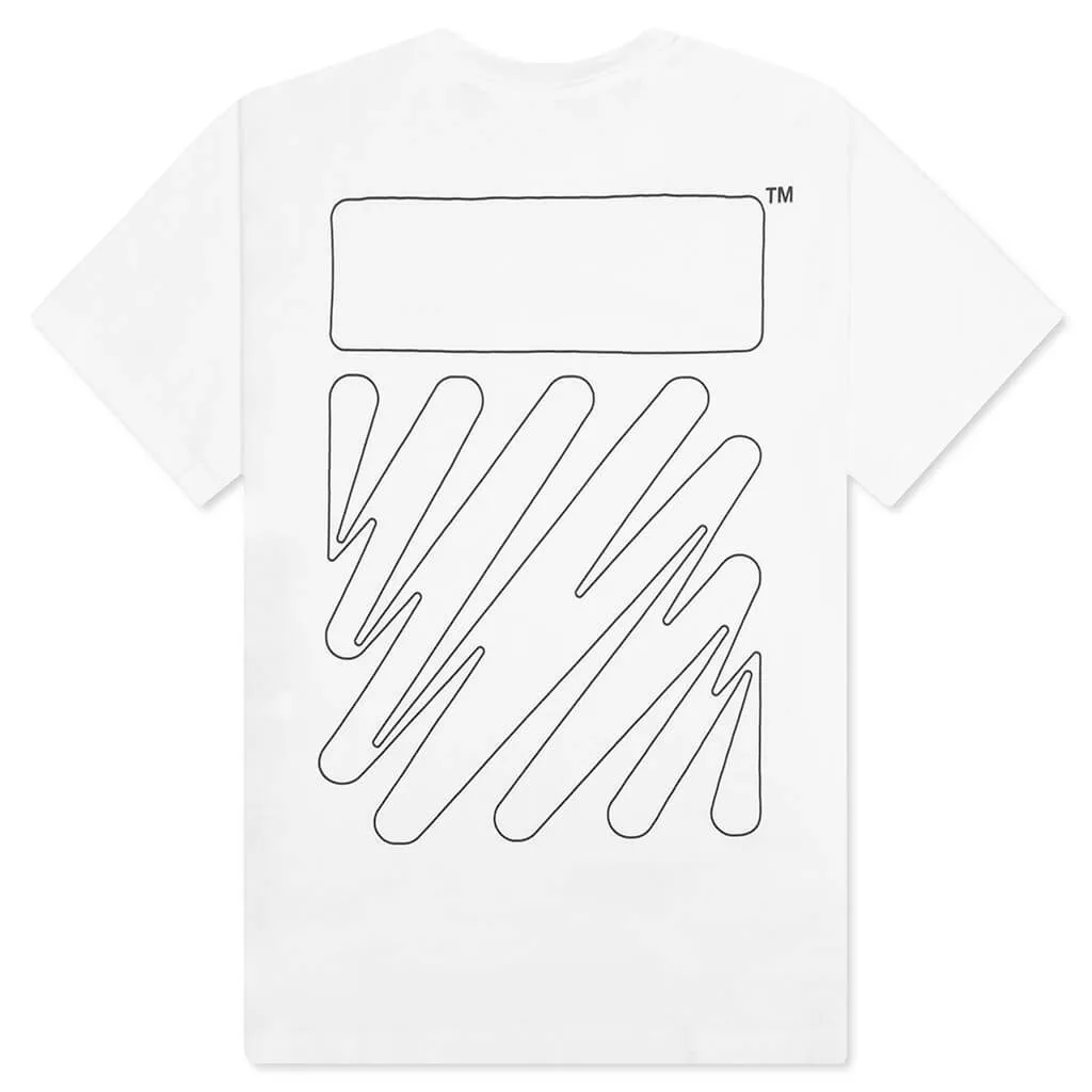 Wave Outl Diag Slim S/S Tee - White/Black