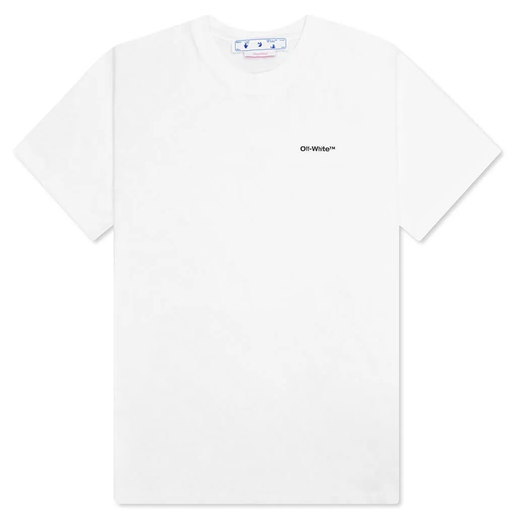 Wave Outl Diag Slim S/S Tee - White/Black