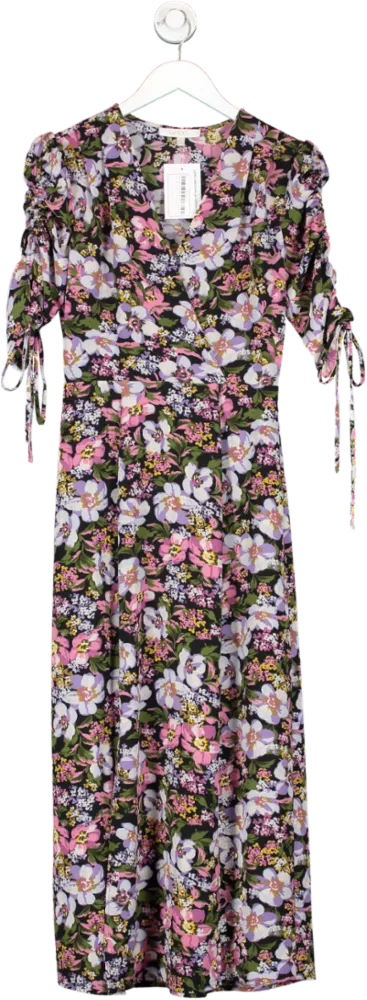 wayf Multicoloured Floral Print Maxi Dress UK XS