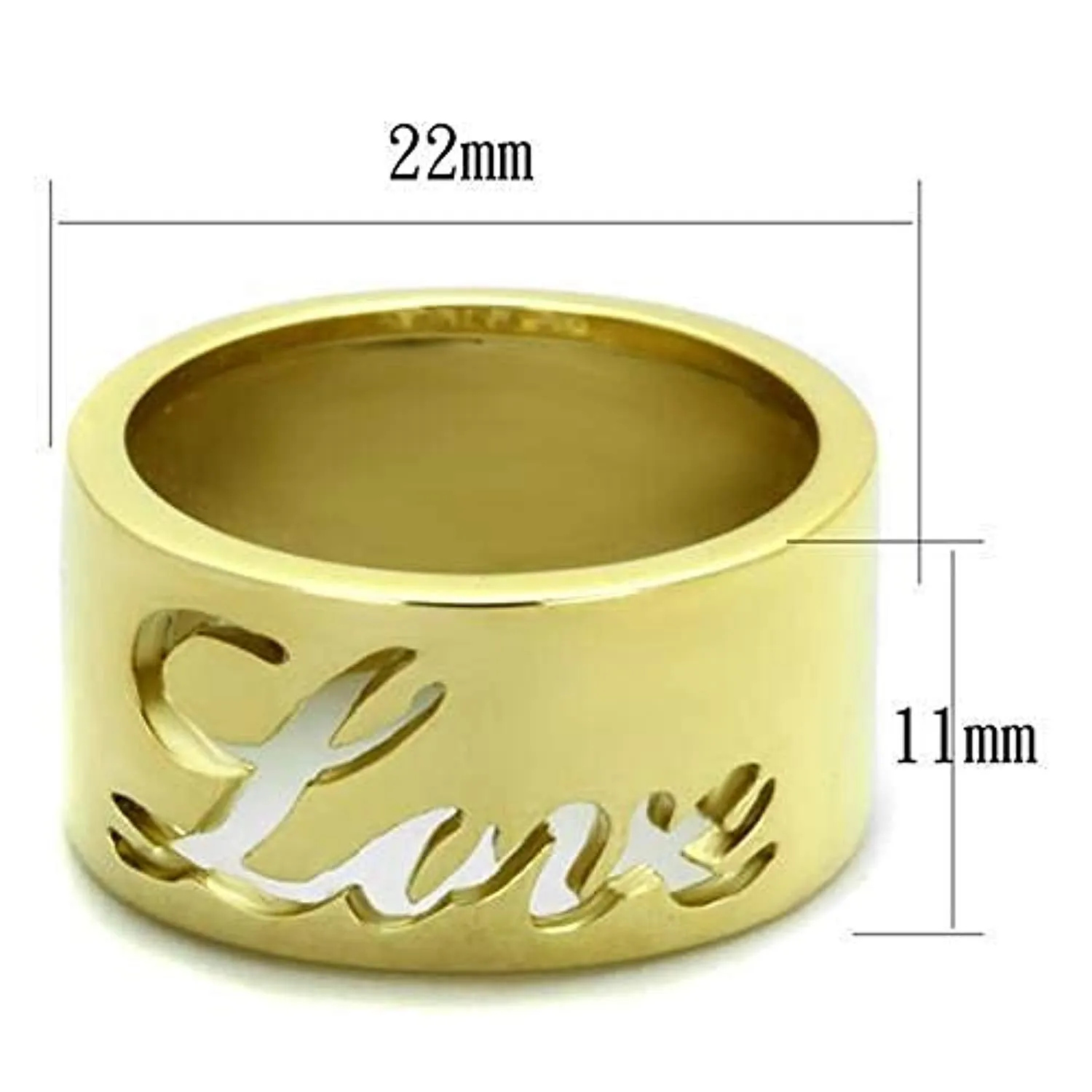 WildKlass Stainless Steel Ring IP Gold Women