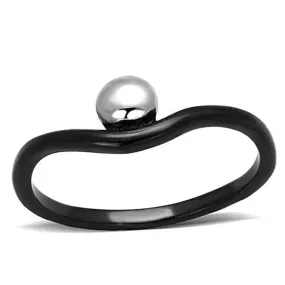 WildKlass Stainless Steel Ring Two-Tone IP Black Women